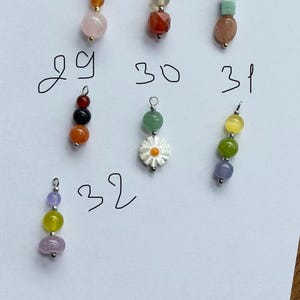 Abalorios para pendientes, colgantes desiguales, colgante hecho a mano, colgante de piedra, joyería bohemia imagen 5