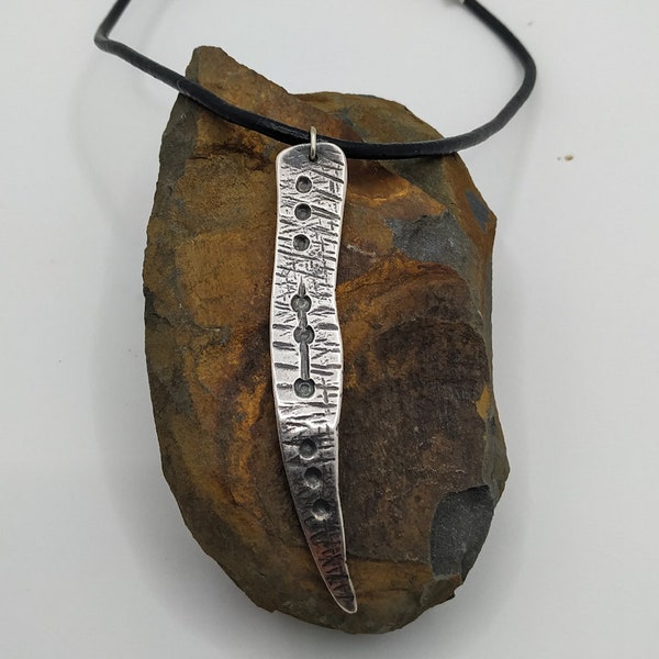 Large Solid Fine Silver gothic Jewellery Pendant and necklace, Irish designed and handmade by Irish Artist Richard Andreucetti.