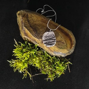 Silver Necklace: Medium Solid Fine Silver Jewellery Pendant, Burren Collection 3 of 6, handmade by Irish Artist Richard Andreucetti.
