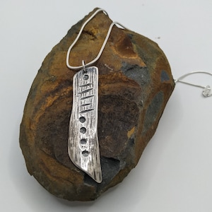 Large Solid Fine Silver Jewellery Pendant, Irish designed and handmade by Irish Artist Richard Andreucetti.