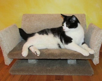 Couch-style bed for cats and small dogs/cat bed/cat couch/cat throne/cat perch/kitten/cat furniture