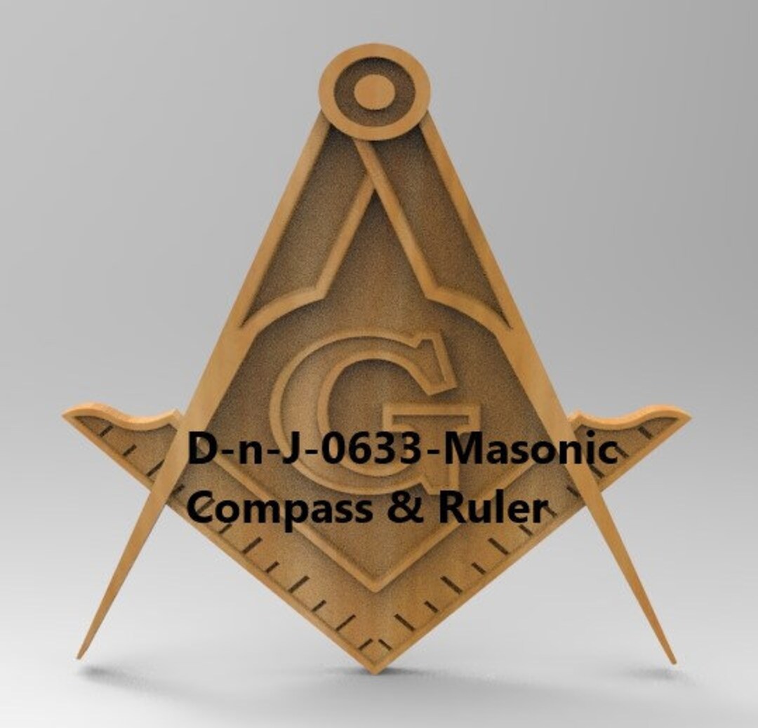 3d Stl Models, CNC Model, Masonic Compass - Ruler, D-n-j-0633-masonic ...