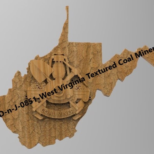 3d Stl Models, CNC Model, Coal Miner, D-n-J-0851-West Virginia Textured Coal Miner-A1