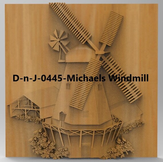 3d Stl Models 2 5d 3d Stl Dxf Cnc Model Windmill Etsy