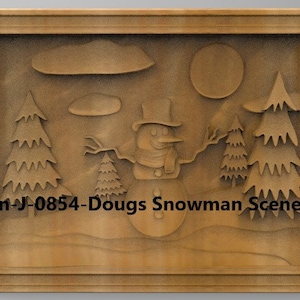 3d Stl Models, CNC Model, Christmas, D-n-J-0854-Dougs Snowman Scenery