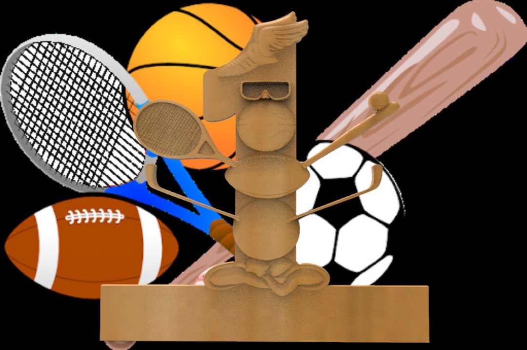 3d Stl Sports Totem Pole, Dnj1057sportstotempole Etsy