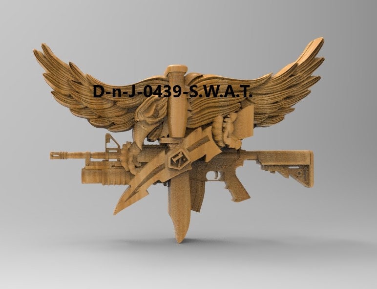 3d Stl Models 2 5d 3d Stl Dxf Cnc Model Police Swat Law Etsy Canada