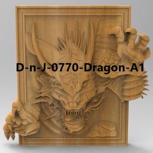 3d Stl Models, CNC Model, Dragon, D-n-J-0770-Dragon-A1