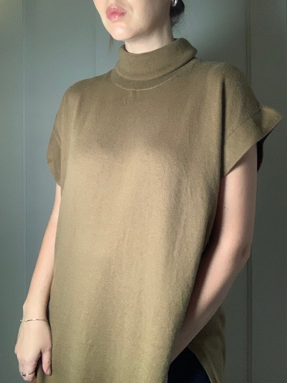 cashmere oversized large sweater turtleneck top v… - image 5