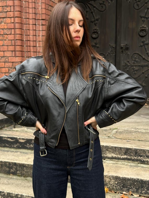 デザイン◎ 70s~ UNKNOWN Vintage Leather JKT デザイン◎ 70s~ UNKNOWN Vintage Leather JKT デザイン◎ 70s