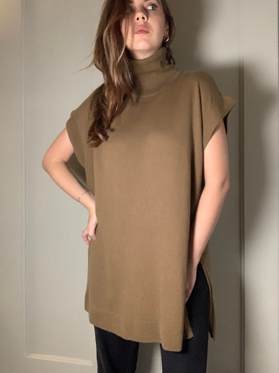 cashmere oversized large sweater turtleneck top v… - image 4