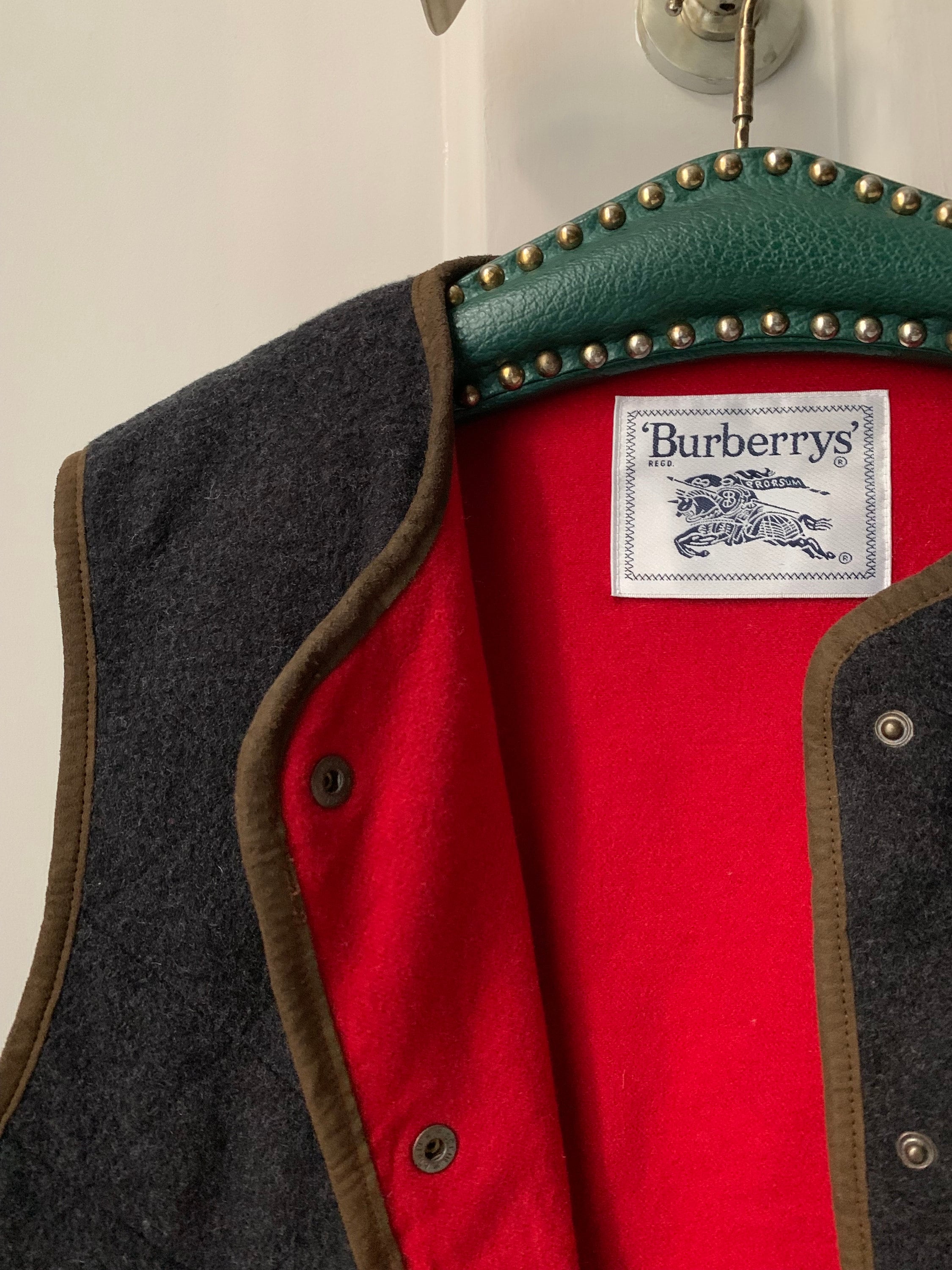 Burberry vests Etsy Polska