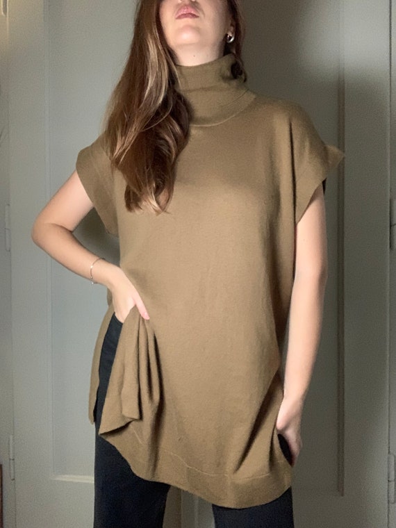 cashmere oversized large sweater turtleneck top v… - image 6