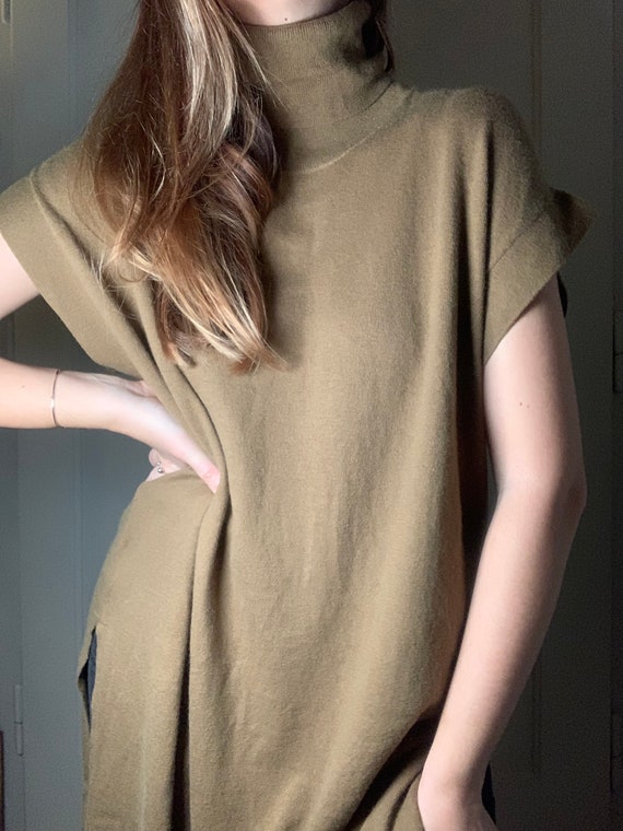 cashmere oversized large sweater turtleneck top v… - image 9