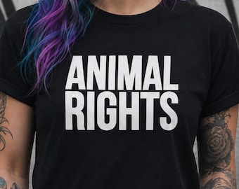 Animal Rights Shirt, Unisex Vegan Activist T-Shirt, Bold Animal Liberation Tee, Minimalist Vegan Protest Shirt, Gift for Vegans, Veganism