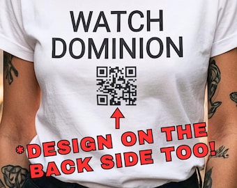 Watch Dominion Vegan T-Shirt with QR Code | Animal Rights Activism Shirt | Anti Speciesism Unisex Tee | Ethical Vegan Gift | Defend animals