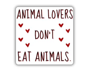 Vegan activist stickers pack Animal lover don't eat animal liberation cute vegan sticker for vegan activism for the animal right to rescue