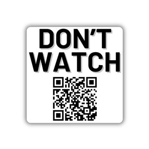 Vegan activist stickers pack Qr code to Don't watch documentary small activism sticker for the animal liberation plant based diet vegan fta