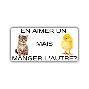Vegane activist sticker pack paquet collant activisme aimer un mais manger l'autre chaton poussin jaune libération animale droit des animaux