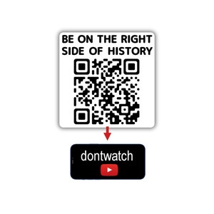 Vegan activist stickers pack Be on the right side of history scan QR code dontwatch documentary on youtube stick animal product for animals