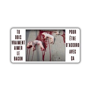 Vegane activist sticker pack paquet collant activisme cochon pas du bacon claquage thumping bébé cochon industrie de la viande est cruel fta