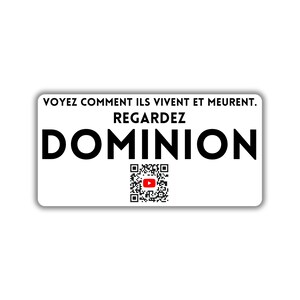 Vegane activist sticker pack paquet collant activiste regardez dominion documentaire droits des animaux Youtube code qr libération animale