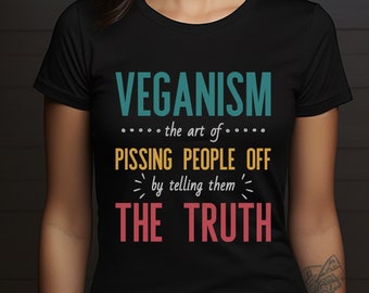 T-Shirt Unisex Vegan Gift For Animal Lover Gift Idea Veganism Truth Statement Animal Rights Tshirt For Plant-Based Tee Shirt Liberation