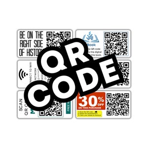 Vegan activist stickers mix pack QRCODE (Right side history, book qr code, wifi fake qrcode, don't watch, fake menu,rebate grocery discount)