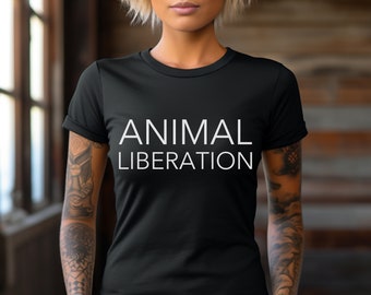 T-shirt Unisex Gift For Vegan For Animal Liberation Minimalist Tshirt For Animal Activist Gift Ideas For Animal Lover Elegant Shirt
