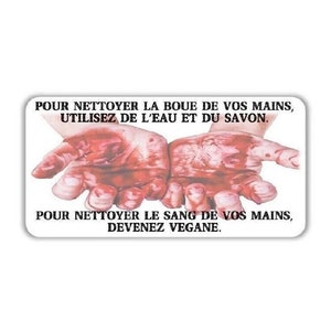 Végane activiste autocollants résistants à l'eau paquet droits des animaux pack sticker activist water resistant (boue eau et savon sang)