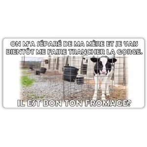 Végane activiste autocollants résistants à l'eau paquet droits des animaux pack sticker activist water resistant (veau séparé mère fromage)