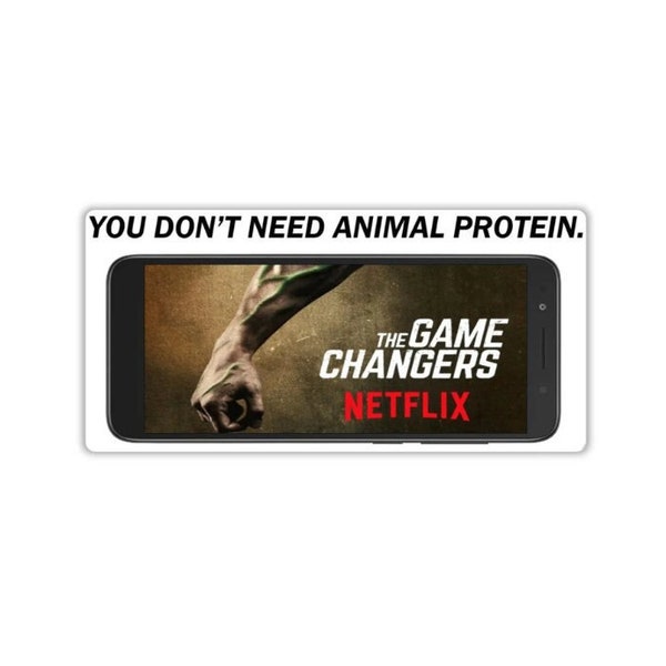 Vegan activist stickers pack The game changers on Netflix You don't need animal protein mma fighter sticker plant-based for health diet