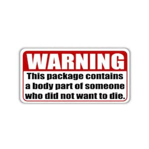 Vegan activist stickers pack Warning This package contains a body part of someone who did not want to die animal product sticker protect