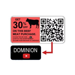 Vegan activist stickers pack Discount on cow meat The Qr code leads straight to specific part of Dominion documentary animal liberation fta