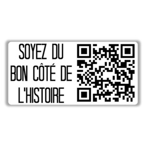 Végane activiste autocollants paquets stickers packs (Soyez du bon côté de l'histoire / Code QR mène directement à Don't Watch documentary)