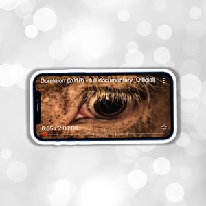 Vegan sticker watch dominion sticker Youtube documentary sticker phone sticker for vegan for the animal lover gift for vegetarian go vegan