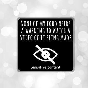 Vegan sticker none of my food needs a warning watch dominion on youtube go vegan for the animal lover gift for vegetarian plant based fta