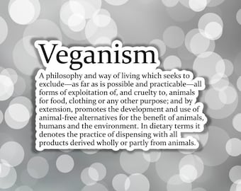 Vegan sticker veganism definition sticker end speciesism definition antispeciesism sticker plant based food go vegan for the animals sticker