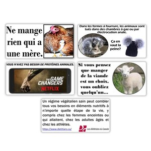 Végane activiste autocollants paquet pack sticker activist (mère animaux, ferme fourrure, the game changer, manger de la viande, science)