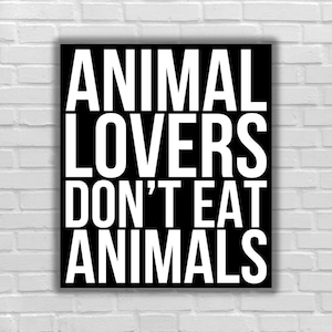 Vegan sticker Animal lovers don't eat animals vegan for the animals love animal activism freedom for animal liberation defend animals plant