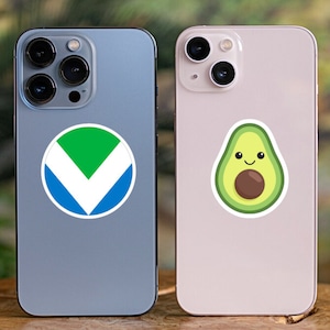 Vegan sticker phone Avocado smiling sticker Vegan v flag circle sticker animal right sticker cute fruit sticker friend not food animal feel