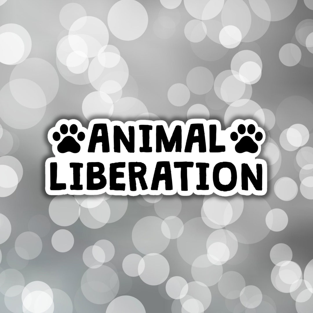 Vegan Sticker Animal Liberation Cute Dog Paw Doggy Sticker Go Vegan ...
