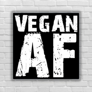 Vegan sticker Vegan as fuck vegan af stop killing helpless animals rights go vegan for the victims animal liberation for all beings freedom