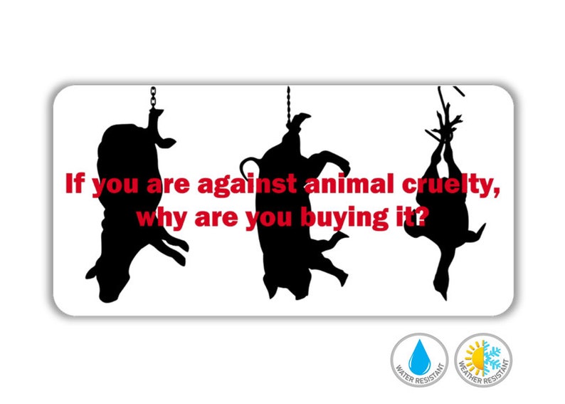 30 Vegan antispecist water resistant stickers 7EW-2 To stick on animal products edition