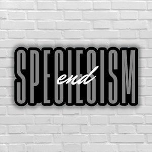 Vegan sticker End speciesism antispeciesism sticker animal liberation activist for animal rights meat is murder animals are not objects fta