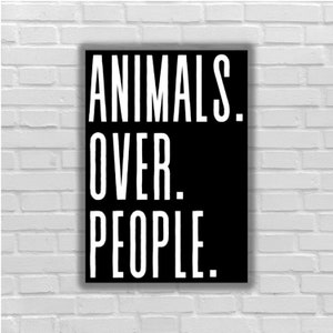 Vegan sticker Animal over people vegan for the animals i hate people love animal activism equality for animal liberation defend animals