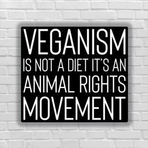 Vegan sticker Veganism is not a diet animal rights movement vegan as fuck animals rights go vegan for the victims end animal abuse is wrong