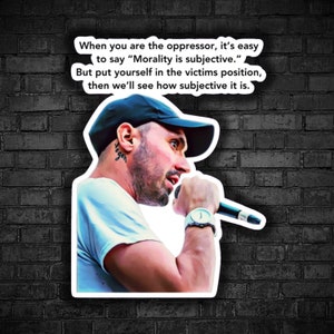 Vegan sticker Joey Carbstrong opressor victims position morality is subjective vegan for animalsexploitation animal liberation for all being