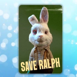 Vegan sticker (Save Ralph rabbit animal testing)