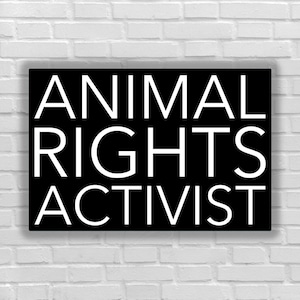 Vegan sticker Animal rights activist silouhette vegan for life vegan for animal activism equality for animal liberation defend animals